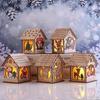 Рождественские украшения для дома LED Luminous Wood House Decorations Crafts Рождественская елка Праздничные подарки