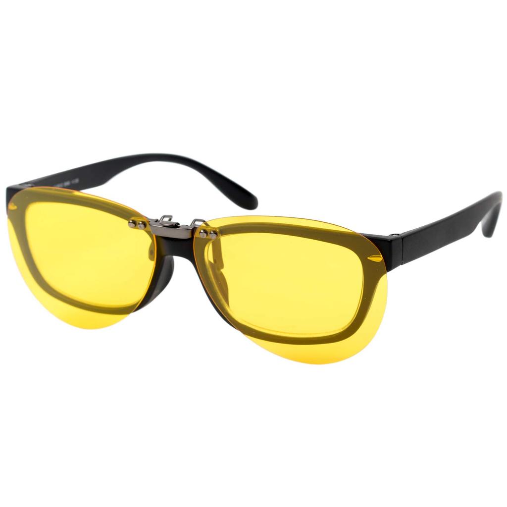 Captain Stag Men's Polarized Clip-on Sunglasses with UV Protection, Rimless Design, Lightweight, for Driving, Fishing, Golf, and Driving, Yellow,