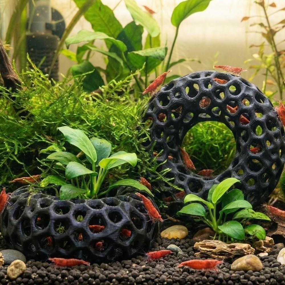 Wide-View Fish Shrimp Hiding Cave Porous Structure Breeding Shelter Small Fish
