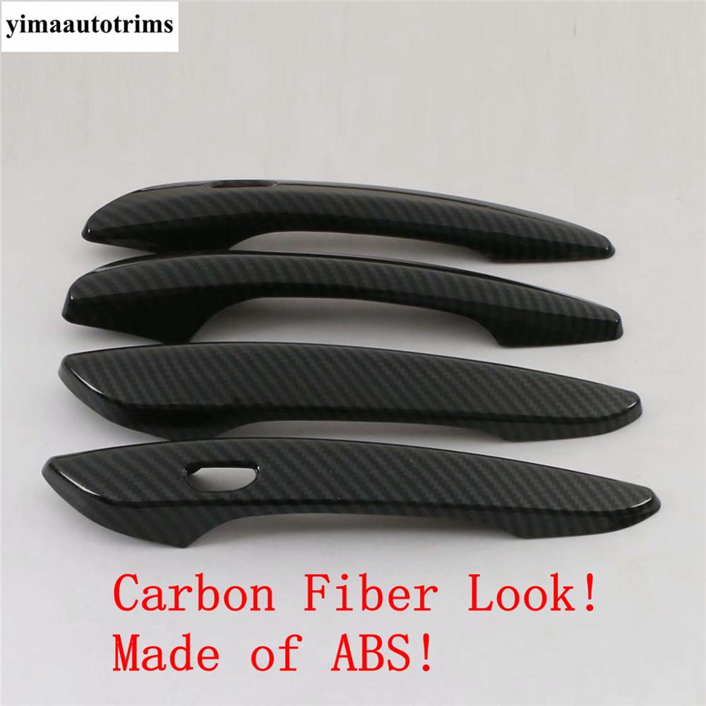 For Mazda 3 - 2025 Car Door Handle Decoration Protection Cover Trim ABS Chrome / Carbon Fiber Look Accessories Exterior Kit