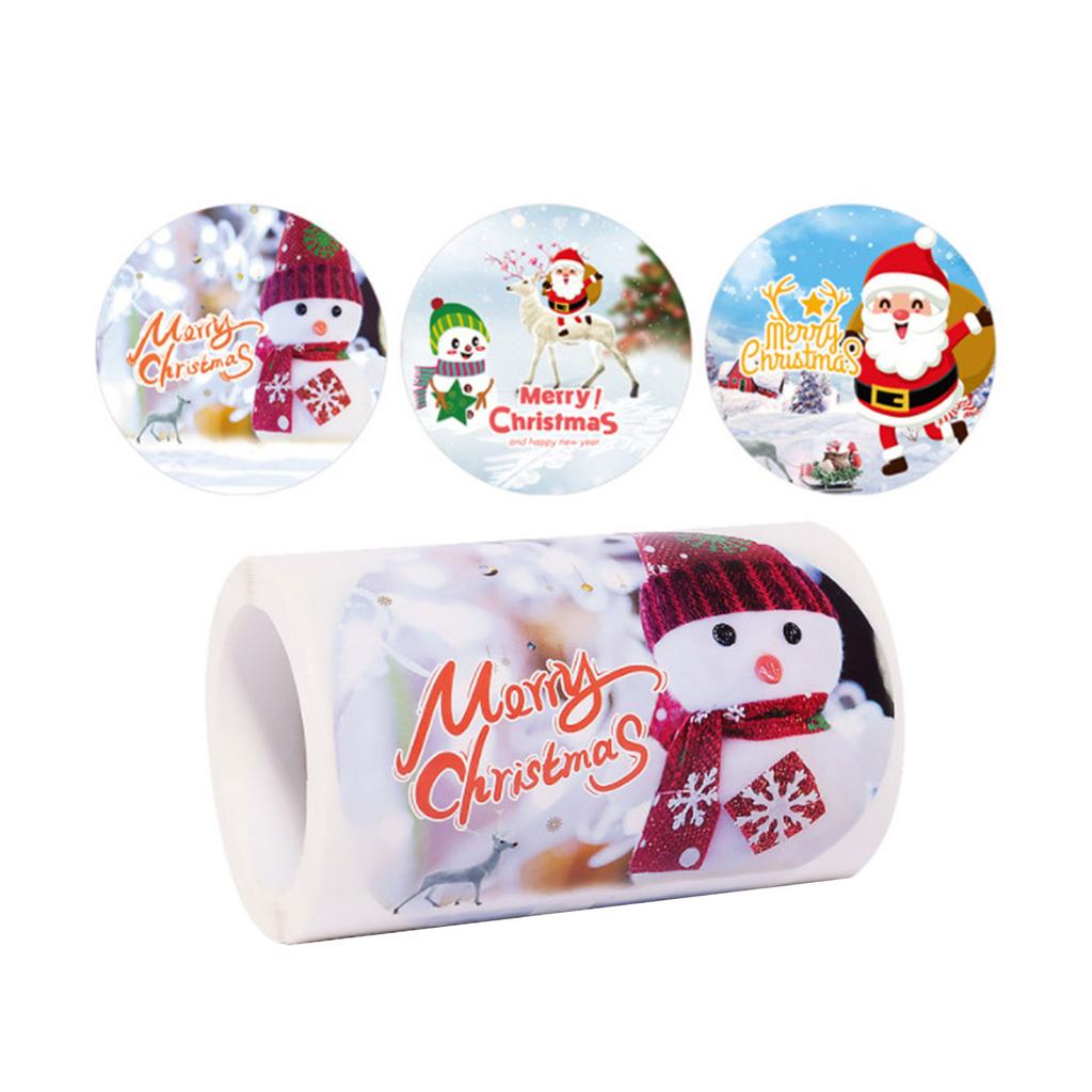 100 шт. Рождественские наклейки Этикетка для подарочной упаковки Самоклеящиеся для подарочного пакета Подарочная открытка Подарочный чехол Конверт Декор DIY Скрапбукинг