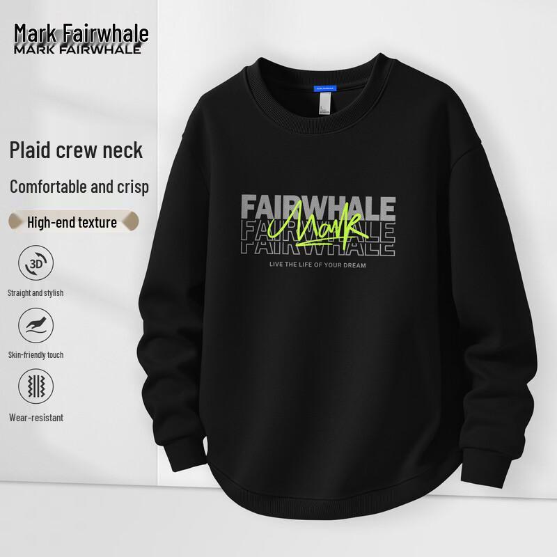 Mark Fairwhale Men's Letter Graphic Crewneck Sweatshirt