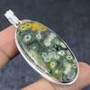 Ocean Jasper Gemstone 925 Sterling Silver Jewelry Pendant 2.60"