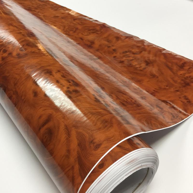 50 см * 500 см глянцевая виниловая пленка для автомобиля с текстурой древесины, текстурированная наклейка для автомобиля, водостойкая клейкая наклейка для домашней мебели