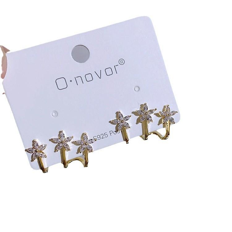 Супер блестящие пятиконечные звезды Мори цветочные серьги женские серьги-гвоздики ветровой стиль милая девушка нишевый дизайн