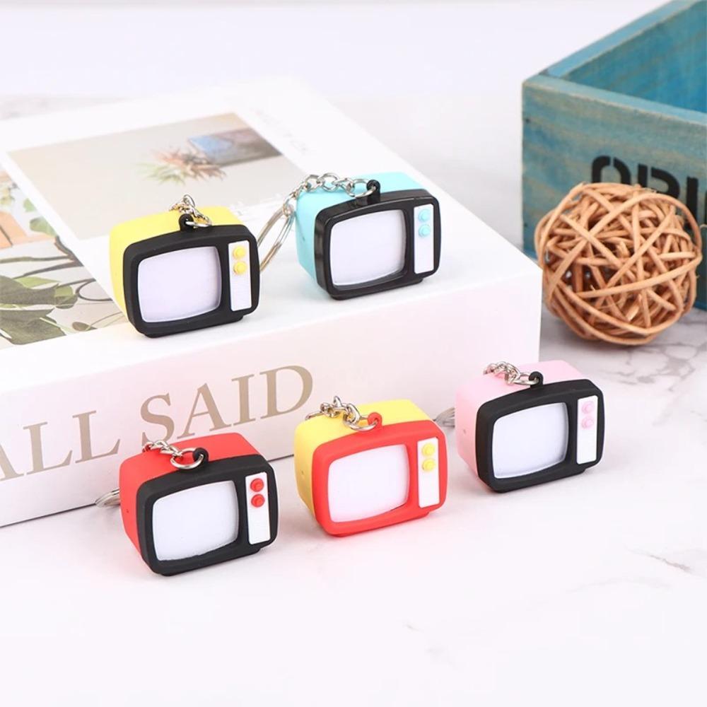 Model Toy Led Keychain Miniature Television Tv Creative Children Toy Home