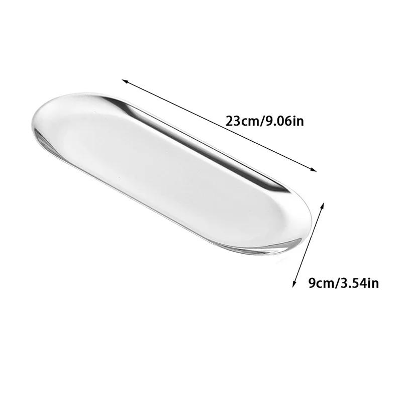 Нержавеющая сталь обеденная тарелка поднос ювелирные изделия косметика декоративные подносы органайзер закуски орехи фрукты торт держатель для хранения кухня