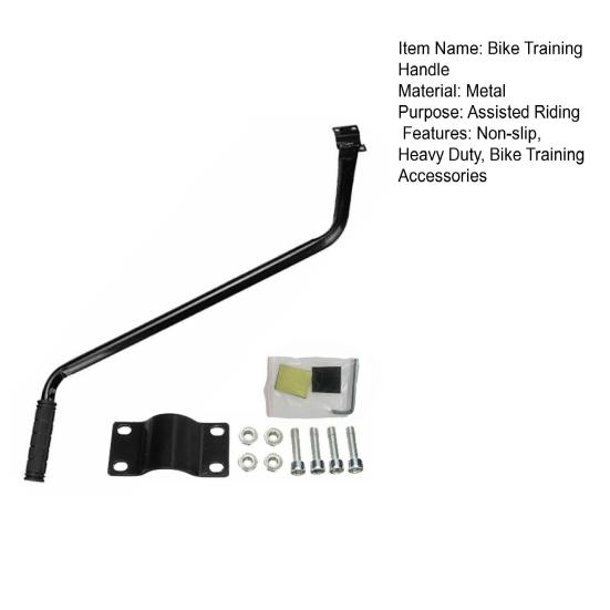 Children Bike Safety Trainer Handle Non-slip Heavy Duty Metal Kids Cycling Learning Bike Balance Push Bar Bike Riding Auxiliary Accessories
