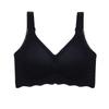 European and American large size comfortable women's underwear integrated fixed cup wide shoulder strap no steel ring large cup size bra
