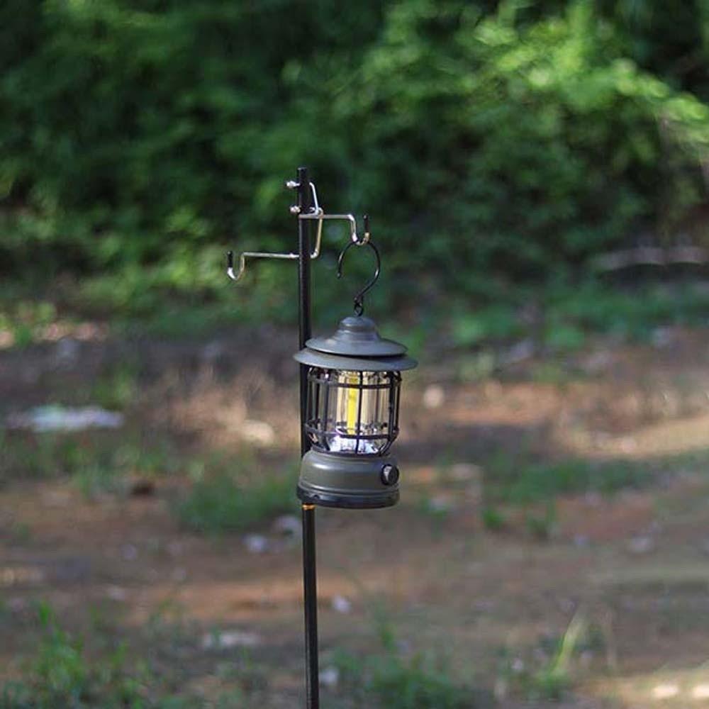 Aluminum Zinc Zinc Alloy Camping Lamp Rod Polyester Portable Lantern Holder Folding Lamp Stand Picnic