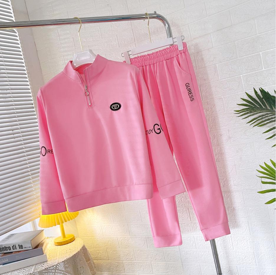 Women's Spring & Autumn Leisure Sportswear Suit: Loose Two-Piece Running Outfit for Middle-Aged & Elderly Ladies