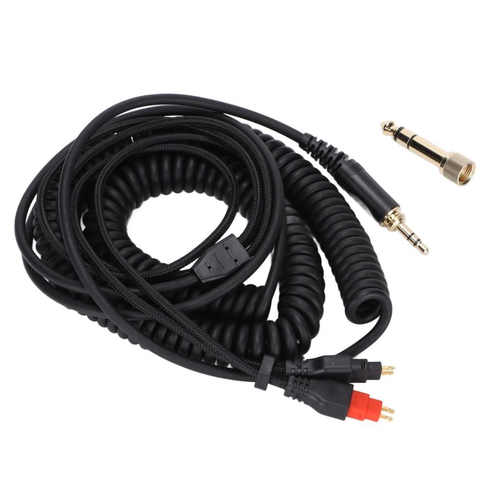 Flexible Spring Wire 3.5mm+6.35mm Plug Stereo Jack Cable for HD660s HD650 HD600 HD580 Home