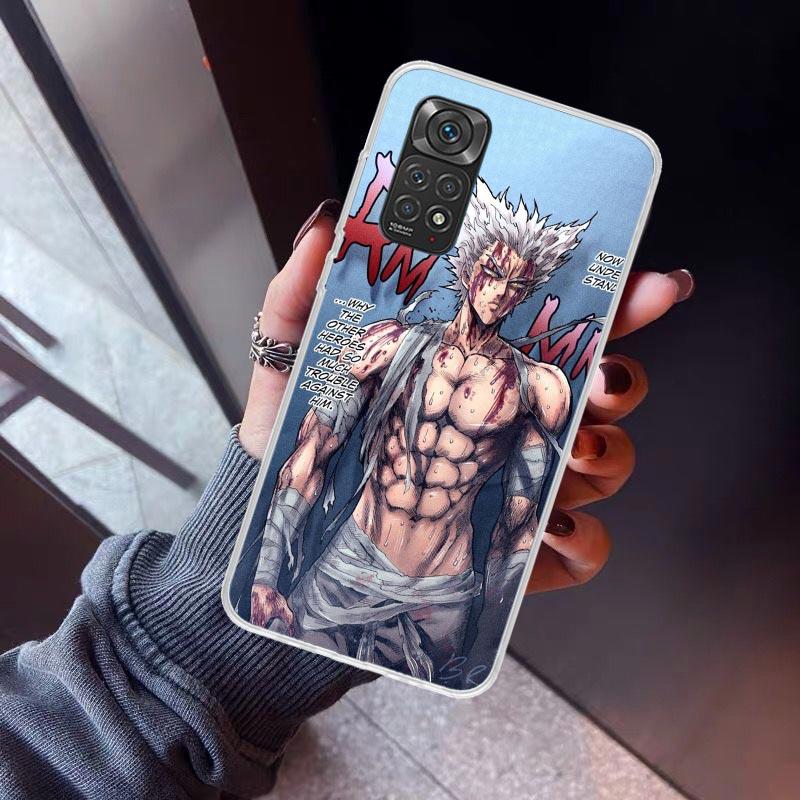 One P-Punch-Man Garou Phone Case For Xiaomi Redmi Note 10 11 12 13 14 15 Pro Plus 11S 12S 14S 11T 11E 10S Soft TPU Back Cover Re