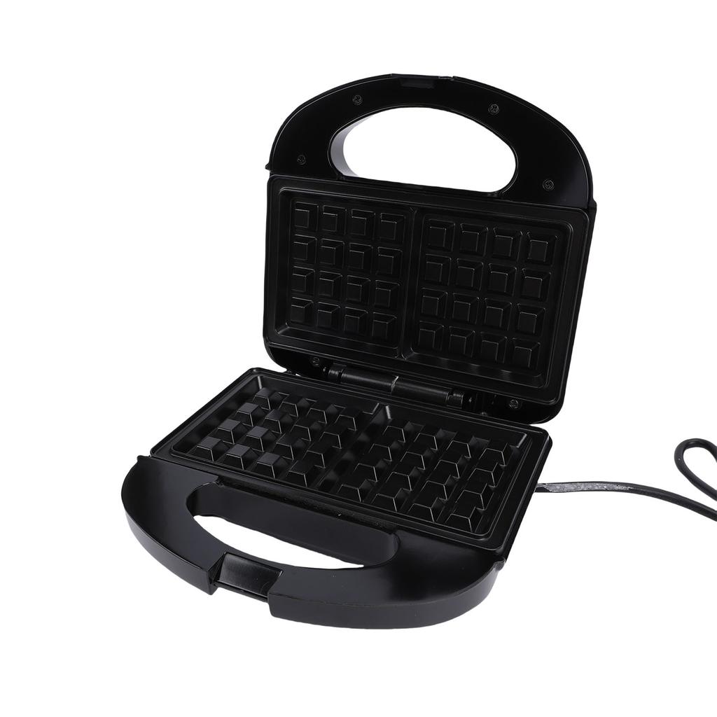Waffle Maker Stainless Steel Nonstick Portable Electric Waffle Iron Breakfast Machine for Home Snacks Black