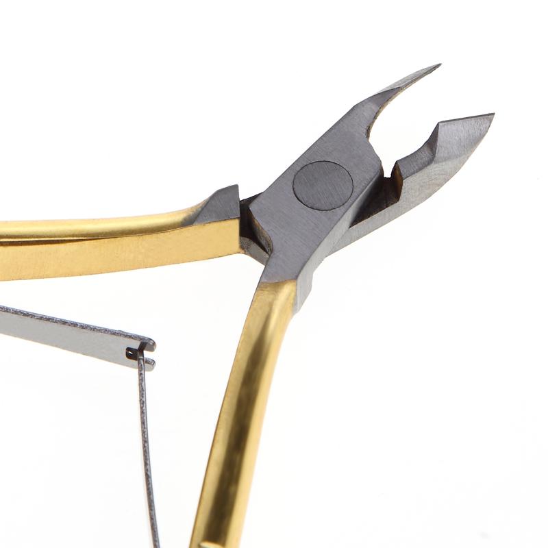 monja Щипцы для кутикулы для дизайна ногтей, толкатель, ножницы, золото, нержавеющая сталь, удаление омертвевшей кожи, чистка, маникюр, педикюр, инструменты для ухода