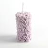 Handmade Rose Column Aromatherapy Candle - Carved, Smokeless, Fragrant, Decorative Ornament and Gift.