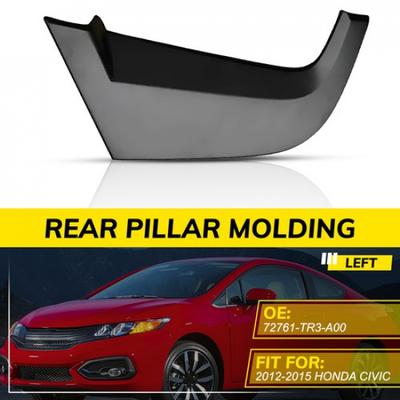 Для Honda Задний 2012-2015 Civic Боковой Внешний Стойка Двери Левый Молдинг 1шт