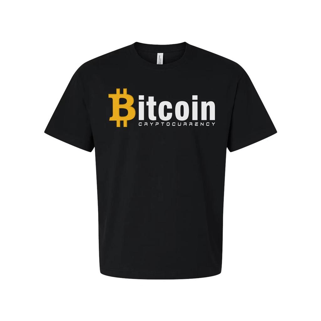 Bitcoin Cryptocurrency Graphic T Shirt For Unisex Adults With Bold Logo On Premi