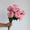 Simulated roses, realistic feel and moisturizing, single man-made plastic fake flower decorative ornament