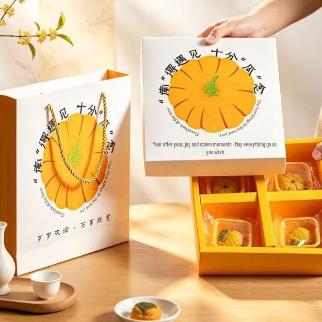 2026 Mid-Autumn Suzhou Style Snow Skin Custard Mooncake Gift Box - 4/6 Pieces, High-End Option