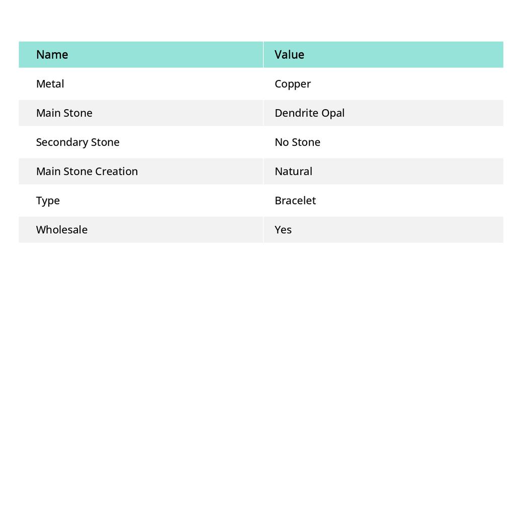 Браслет-манжета из натурального дендрита и опала ручной работы из медной проволоки, регулируемый T3m32