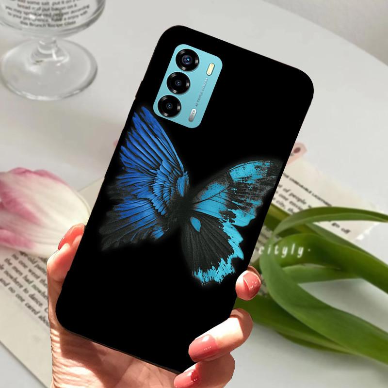 Чехол для ZTE Blade V40 Vita 8045 6.75" Животный Мультяшный Мягкий Силикон Funda для ZTE Blade V40 Vita Чехол для Телефона V40Vita Черный Coque