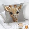 3D Наволочка с животными Имитация вышивки Наволочка Собака Альпака На молнии Наволочка для диванной подушки для дома Фермерский дом Диван Кровать