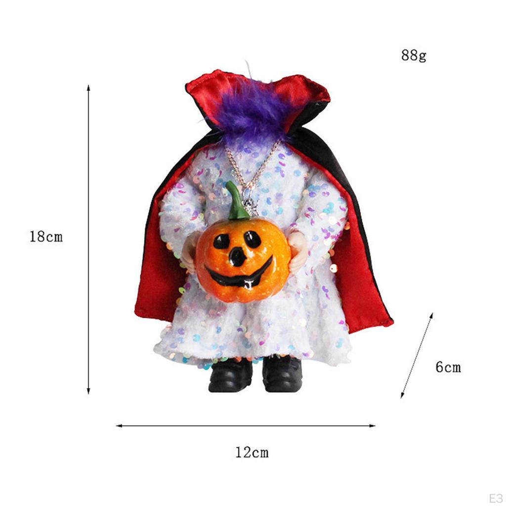 Pumpkin Decorative Doll Cloth Figurine Ornament for Halloween Office Outdoor Garden Props Decor