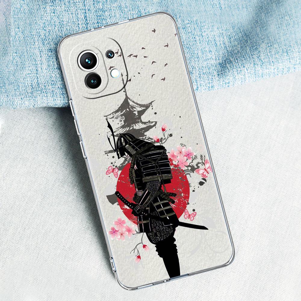 Мягкий прозрачный чехол для Xiaomi Mi Poco X3 NFC 10T Pro M3 Note 10 Lite 11 F3 9T F3 CC9 ТПУ силиконовый чехол для телефона Самурай Япония Искусство Кас