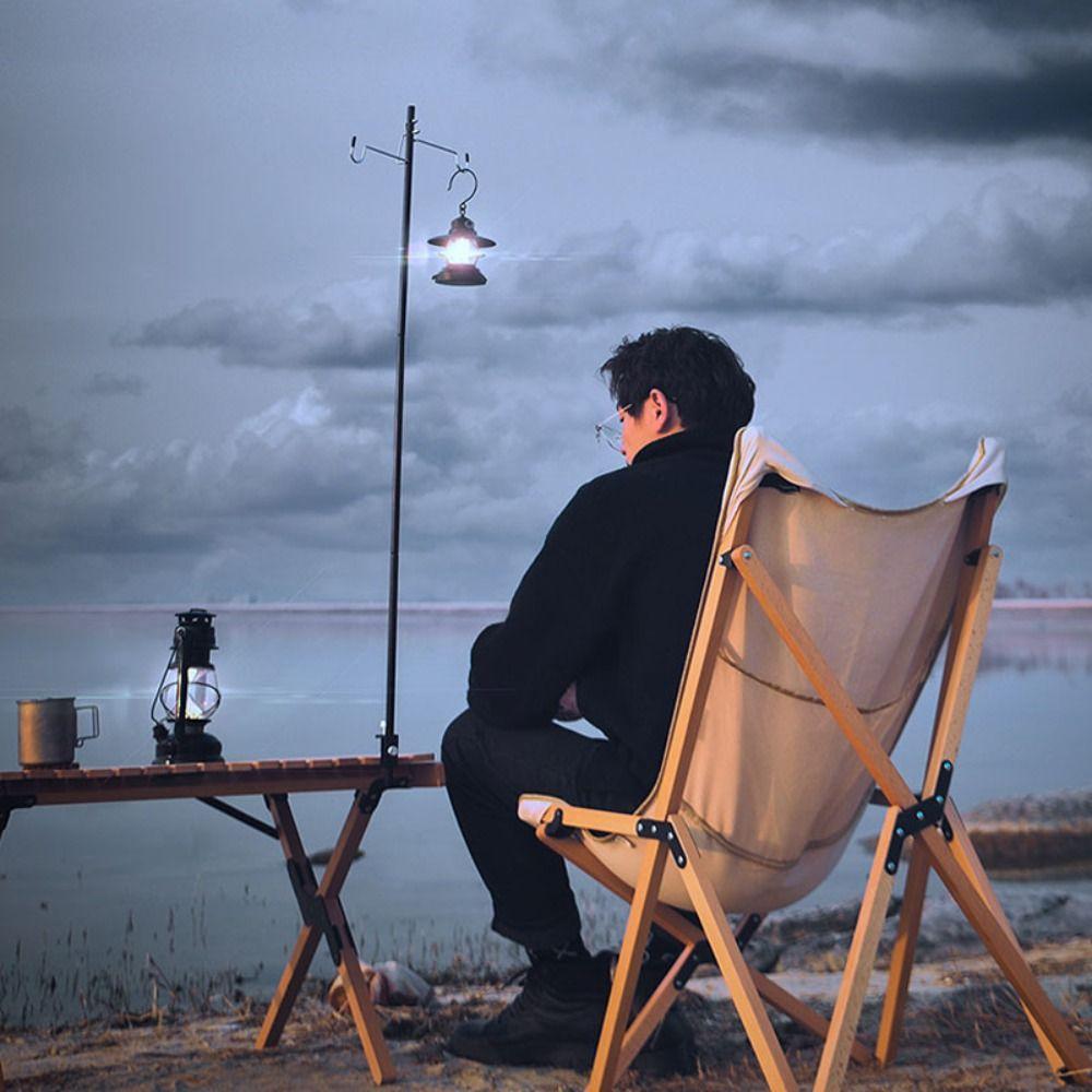 Lamp Post Pole Light Holder Foldable Lantern Stand Fishing Light Pole Camping Post Pole Lamp Pole