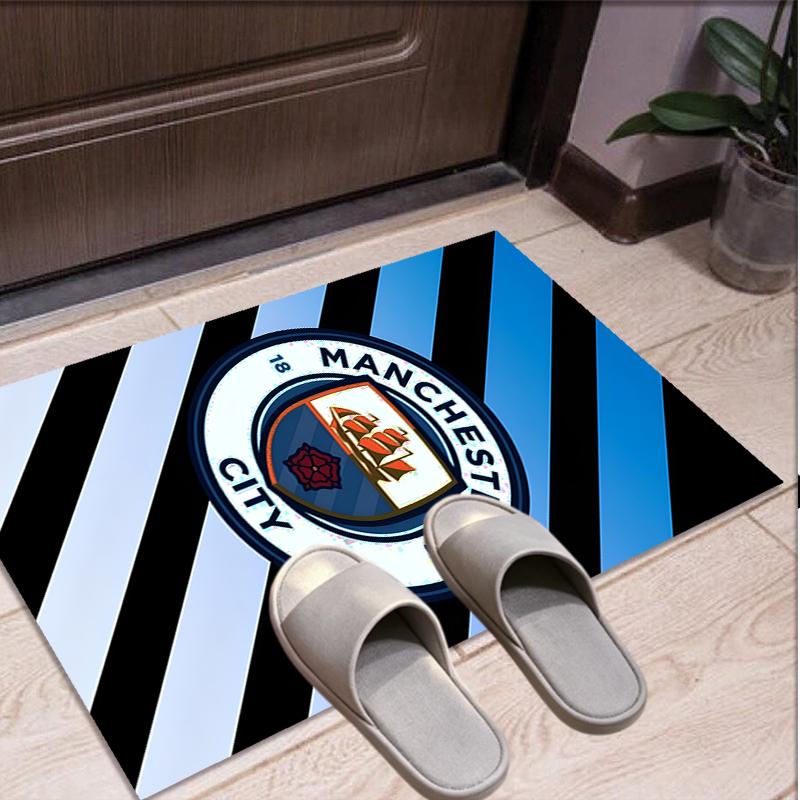 Manchester City FC Pattern Rug, Indoor/Outdoor Mat, for Picnic, Gameroom, Bedroom, Office, Living Room, Home Decor Carpet, Birthday Gift