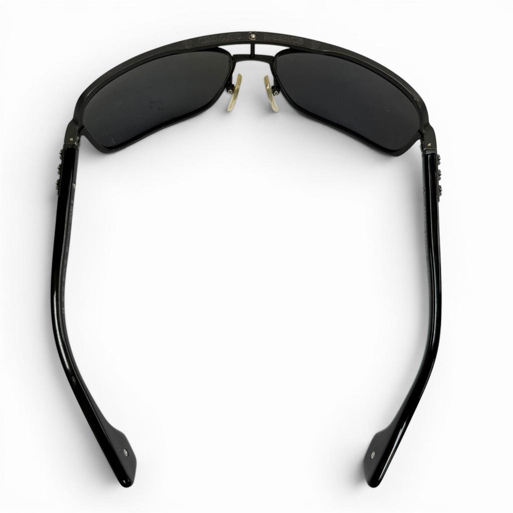Очень хорошие СОЛНЕЧНЫЕ ОЧКИ CHROME HEARTS MORNING WOOD II черные 925 Б/У