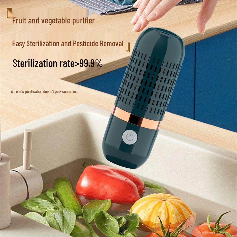 Беспроводной очиститель фруктов и овощей: Бытовой прибор для мытья и дезинфекции продуктов, удаления остатков пестицидов.