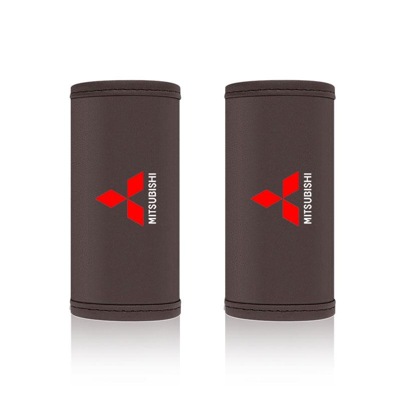 1/2Pcs PU Leather Roof Handle Anti-scratch Protector Case Caps For Mitsubishi ralliart Lancer 9 10 ASX Outlander Pajero L200