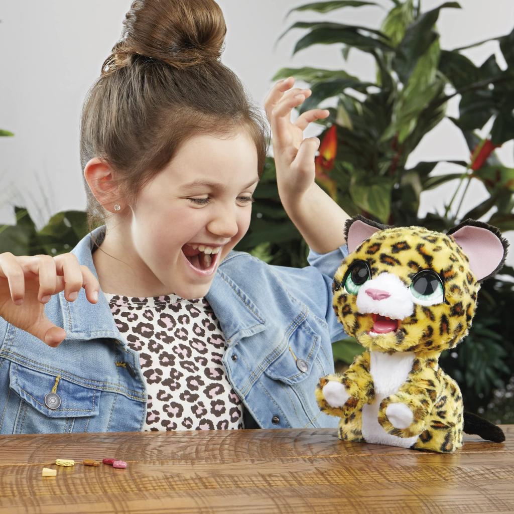 Hasbro FurReal Любящий лакомства леопард Рори Аниматронная плюшевая электронная питомец с более чем 40 звуками и реакциями, для детей от 4 лет и старше (F4394) аутентичный