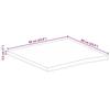 VidaXL Dessus de table à bord vivant 60x60x2,5 cm bois massif manguier, dessus de table en bois, dessus de table d'appoint, 370450