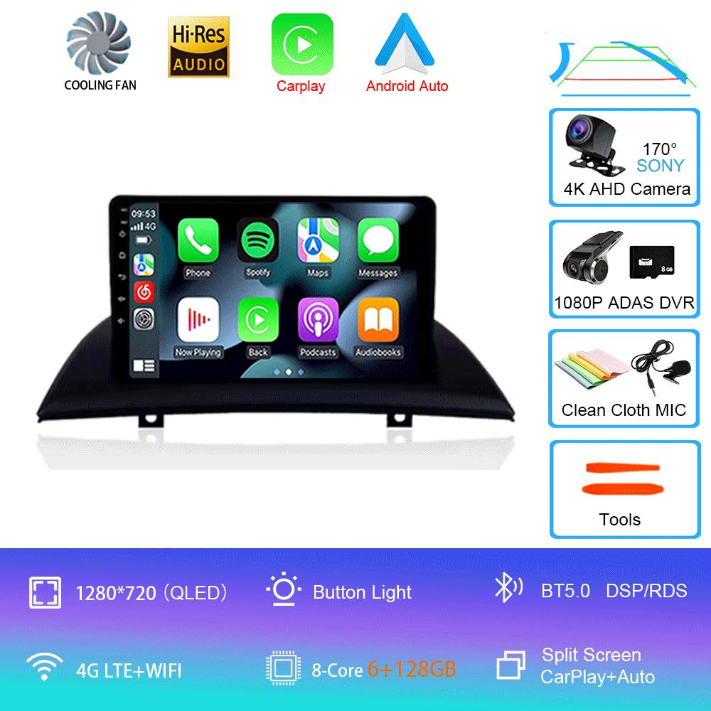 Для BMW X3 E83 2004 2005 2007-2012 9 дюймов Android 14 2din Радио DVD Автомобильный мультимедийный видеоплеер Навигация GPS 2 din dvd