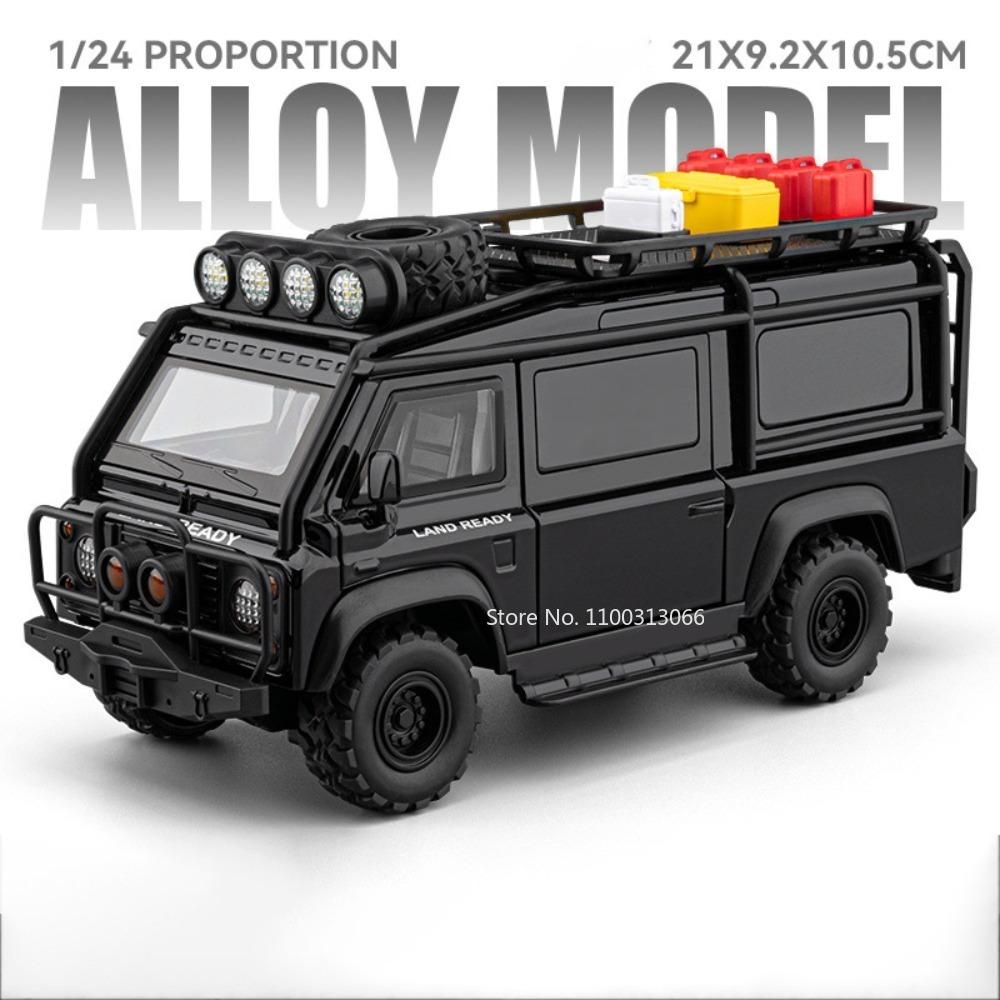 1:Модель-игрушка Внедорожник Defender 24-го масштаба Автомобили для бездорожья Металл Литье под давлением Открывающиеся двери Амортизация Инерционный механизм Интерактивные модели транспортных средств