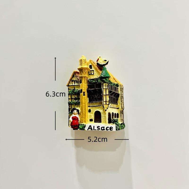France Paris Saint Michel Mountain Resin Fridge Magnet Stickers Travel Souvenir Gift Landscape Refrigerator Magnet Home Kitchen Decor