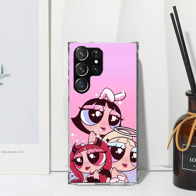 Cartoon P-Powerpuff-Girls Phone Case For Samsung Galaxy S26 S25 Edge S24 FE S23 S22 Ultra S21 Plus S20 + Art Fundas Back Cover G
