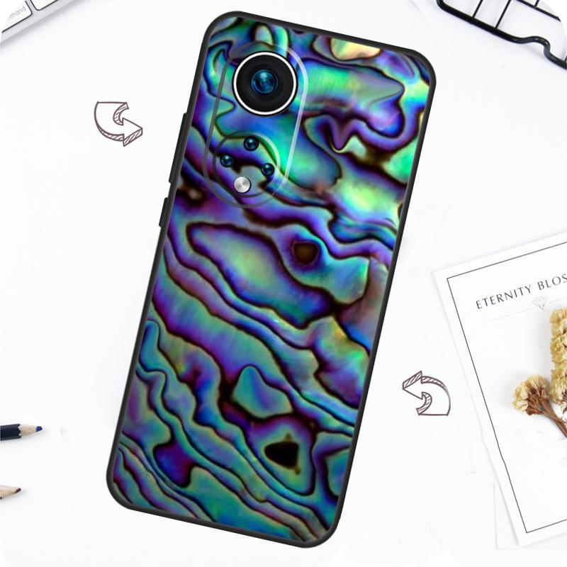 Чехол с текстурой раковины моллюска Абалон для Honor Magic 7 Lite 5 6 Pro Honor 200 50 70 90 Lite X8b X9a X8a X8 X9 X9c X9b Чехол