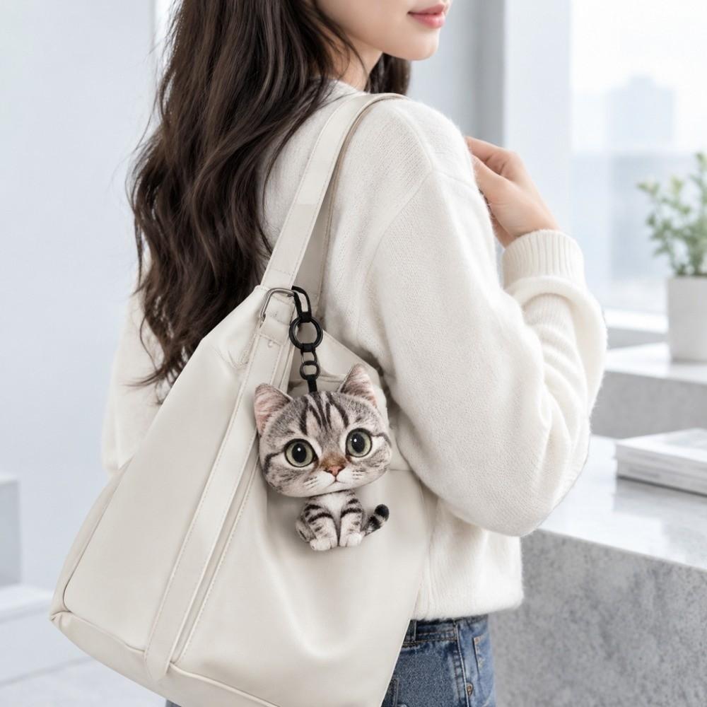 Plush Doll Bag Pendant Cartoon Design Car Key Ring New Cat Plush Doll Keychain Gifts