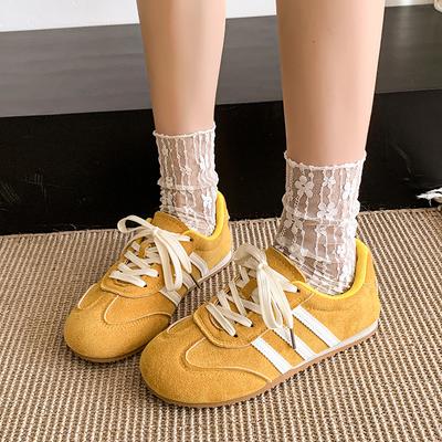 Весна 2025 обувь Форрест Гамп новая женская обувь ретро плоская повседневная универсальная мягкая подошва спортивная удобная на шнуровке немецкая тренировочная обувь