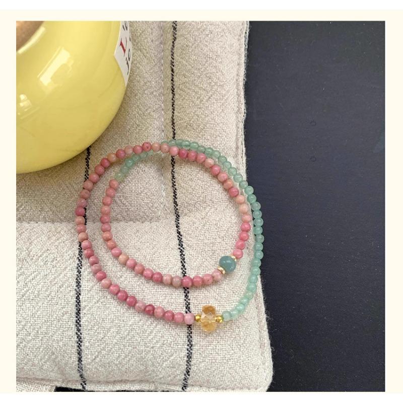 High End Light Luxury Natural Stone Handmade Beaded Bracelet Chinese Style Womens Hand Jewelry