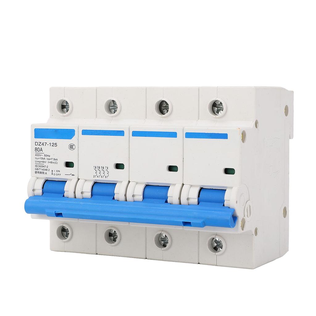 Автоматический выключатель для монтажа на DIN-рейку 4 полюса 400 В 80 А Универсальная защита безопасности Огнестойкий Разъединитель