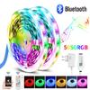 50FT Bluetooth LED Strip Lights Music Sync 5050 RGB SMD Colorful LED Lights Strip with Phone Remote DIY LED Lights For Room Kitchen TV Party