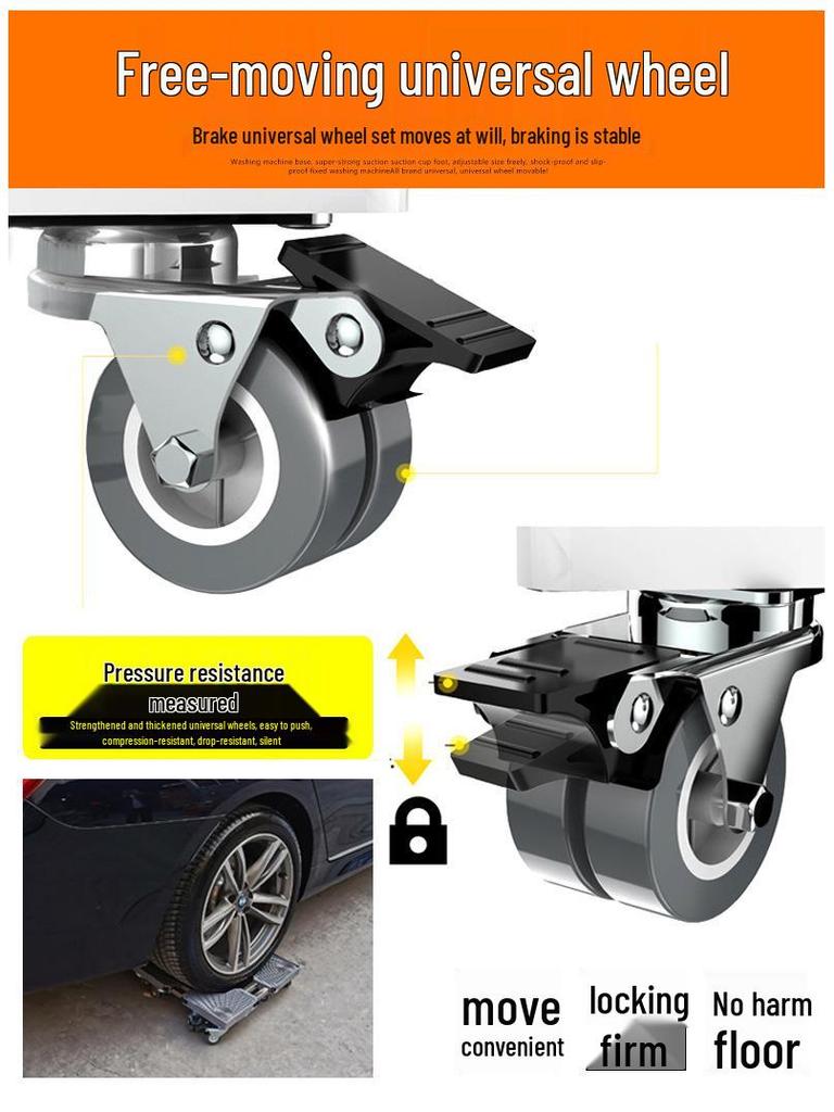 Регулируемая подставка для бытовой техники: Мобильная, Вентилируемая, Влагостойкая Стойка для Холодильника и Стиральной Машины