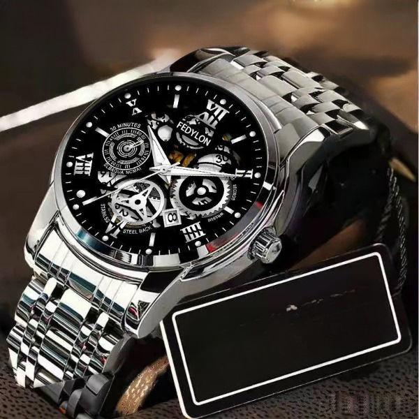 Мужские немеханические часы полностью автоматические водонепроницаемые новые мужские часы с большим циферблатом