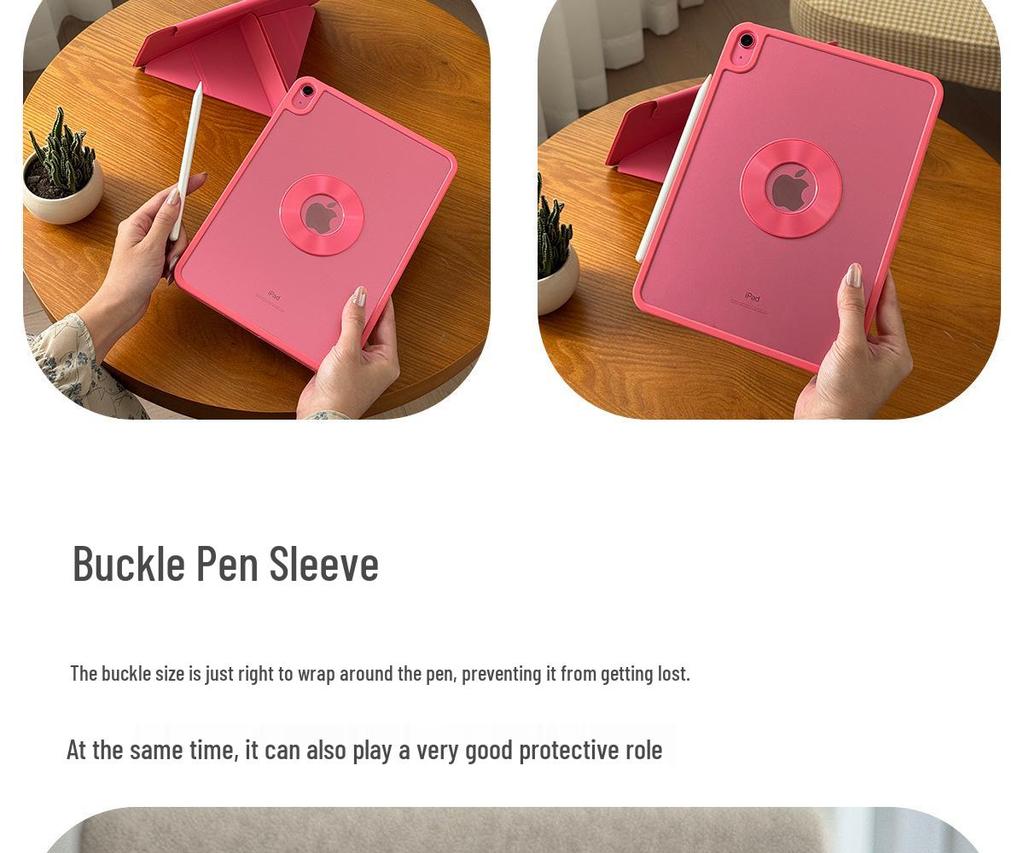 Легкий прозрачный акриловый защитный чехол для iPad 11 (Модель 3Y 2025 года) - Складной, Без слота для ручки, Десятое поколение