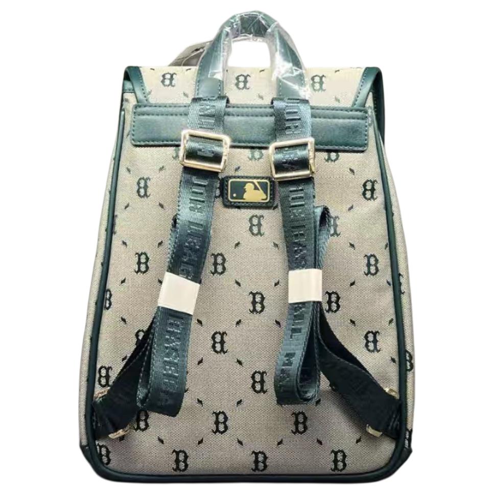MLB Casual Fashion Trend Polyester Backpack Regular Women Backpack Green 7ABKMD74N-43BGL
